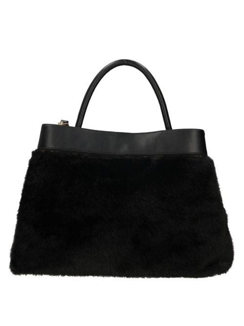 SHOPPER IN FAUX FUR TWIN SET | 252TD840000006 NERO